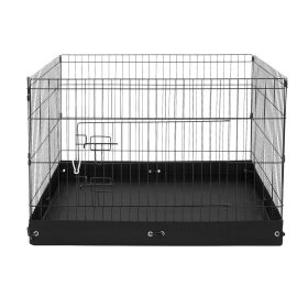 Dog Playpen, 4 Pcs 24 x 36 in Panels Foldable Metal Pet Exercise Pen, Dog Fence Indoor and Outdoor Pen with Door and 600D Oxford Fabric Bottom Pa